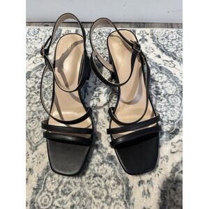 Mysoft Strappy Sandals W Heel Black 10 Brand New In Box